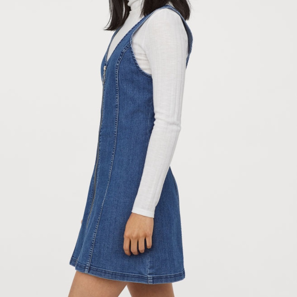 H&M Zip up Short denim dress